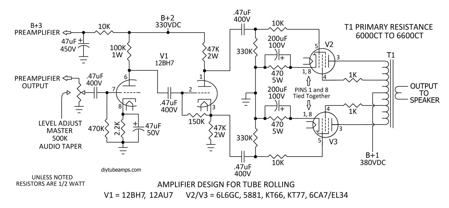 tube rolling amplifier design
